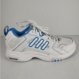 Vintage Y2K Adidas B49 Trainer Shoes White Blue womens 8 Deadstock NOS